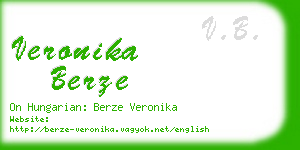 veronika berze business card